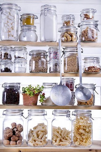 Pest-free and organized pantry.